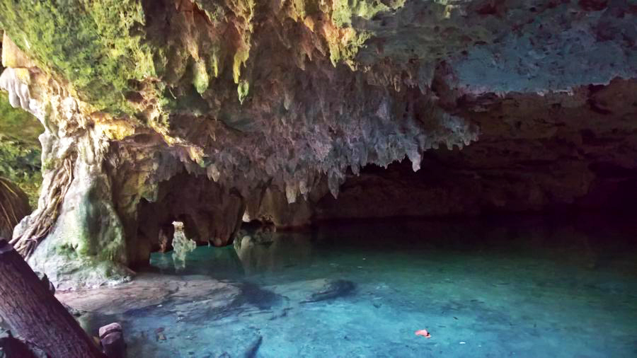 Caverna de cenote Isla Álamos en Quintana Roo