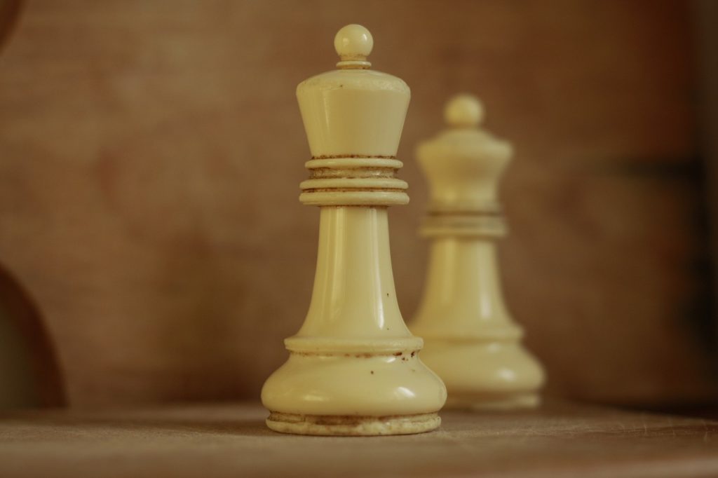 Reina y rey en las reglas del ajedrez
