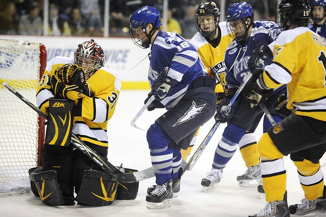 Equipo deportivo en el hockey sobre hielo