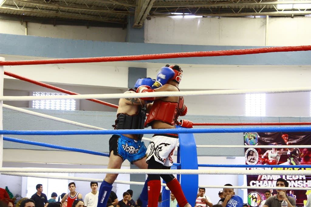 Ring de competencia en muay thai