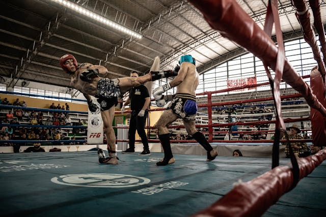 El ring del muay thai amateur.