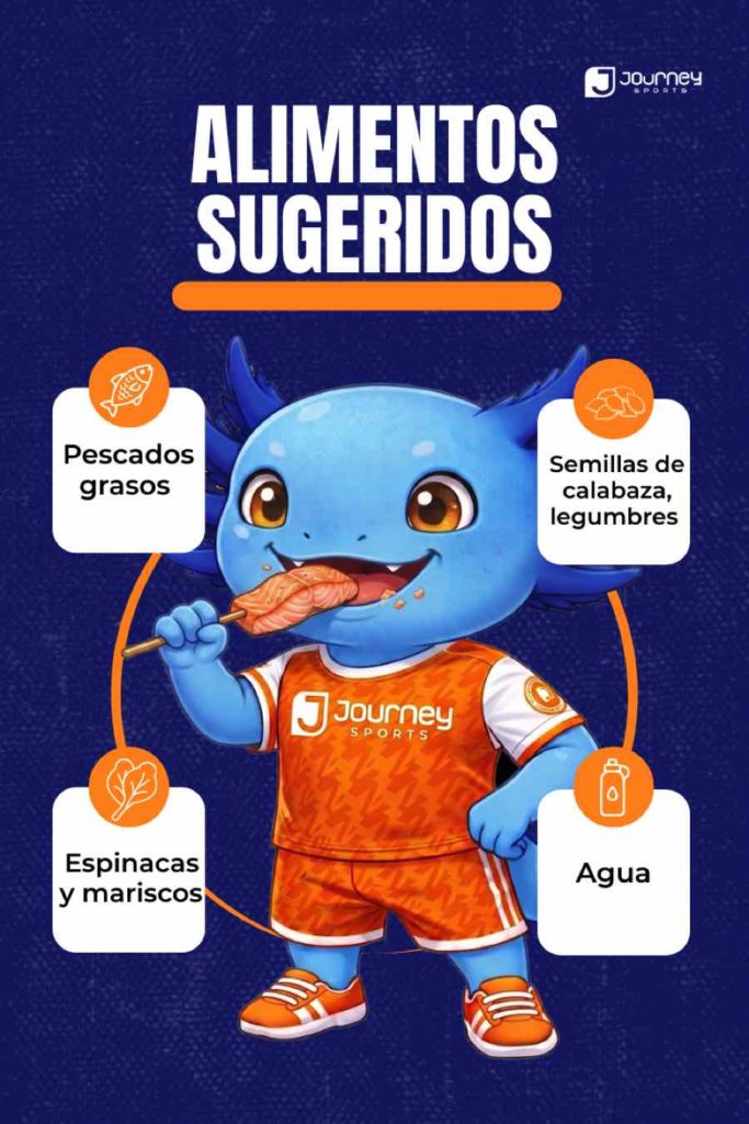 Infografía alimentos sugeridos para fortalecer tus ligamentos.
